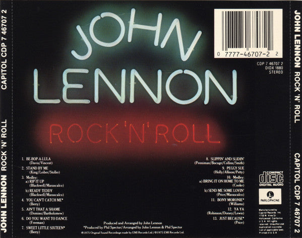 John Lennon : Rock 'N' Roll (CD, Album, RE, Jax)
