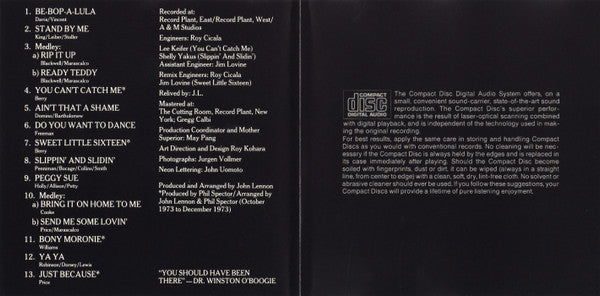 John Lennon : Rock 'N' Roll (CD, Album, RE, Jax)