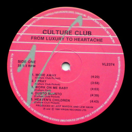 Culture Club : From Luxury To Heartache (LP, Album)