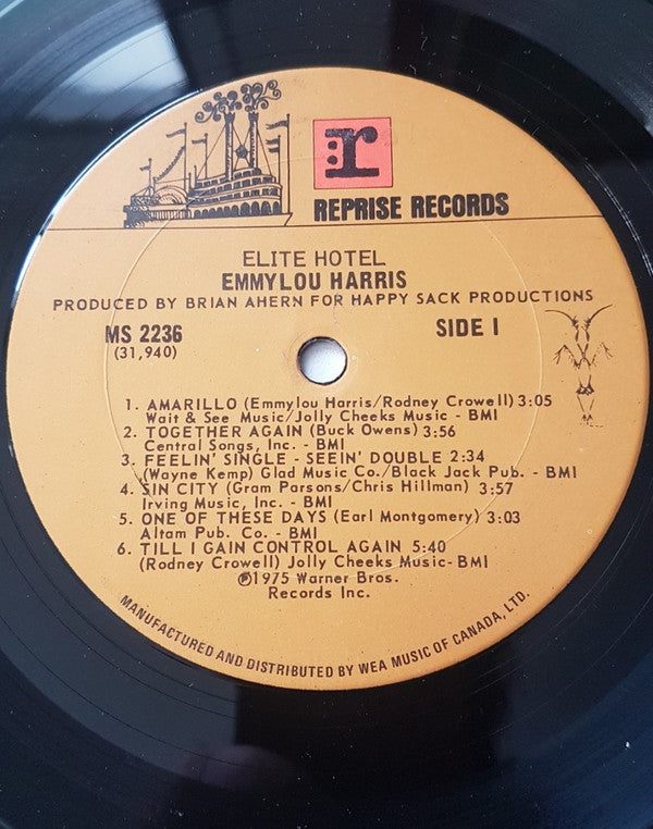 Emmylou Harris : Elite Hotel (LP, Album)