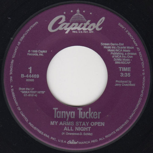 Tanya Tucker : My Arms Stay Open All Night (7", Single)