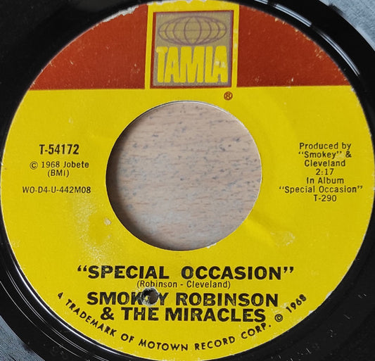The Miracles : Special Occasion (7", Single)