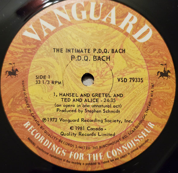 P.D.Q. Bach : The Intimate P.D.Q. Bach (LP, RE)