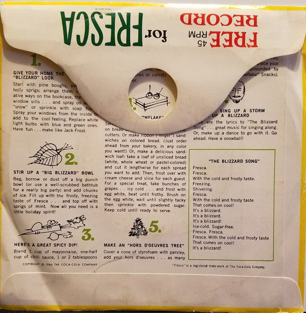 Mitch Miller : Singin' Up A Blizzard (7", EP, Styrene)