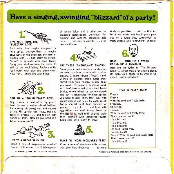 Mitch Miller : Singin' Up A Blizzard (7", EP, Styrene)