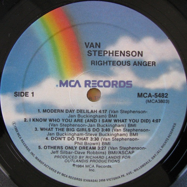Van Stephenson : Righteous Anger (LP, Album)