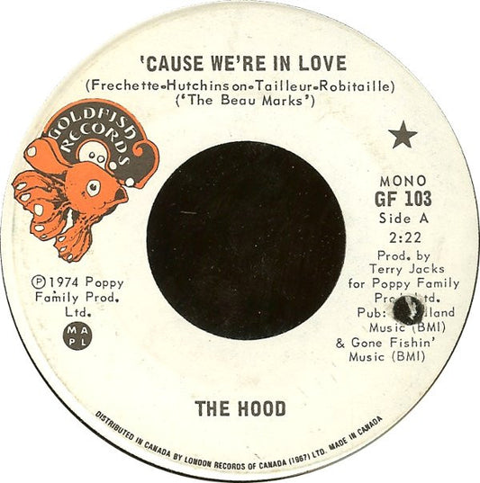The Hood (3) : 'Cause We're In Love / Swing-It (7", Mono)