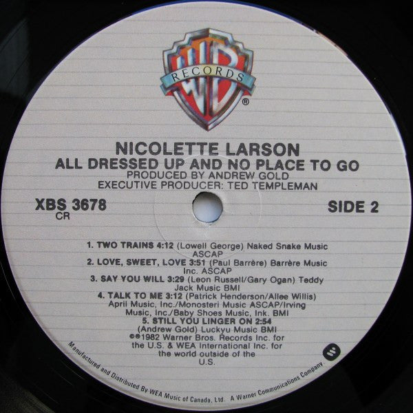 Nicolette Larson : All Dressed Up And No Place To Go (LP, Album)