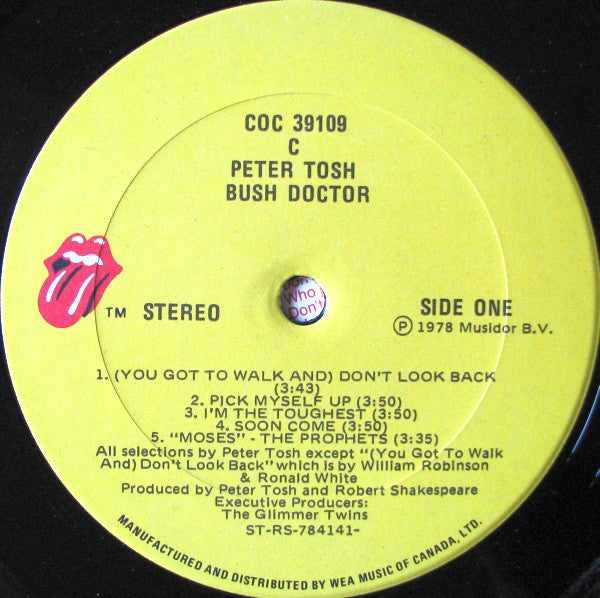 Peter Tosh : Bush Doctor (LP, Album)