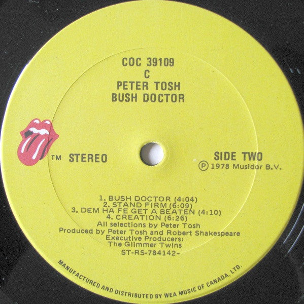 Peter Tosh : Bush Doctor (LP, Album)