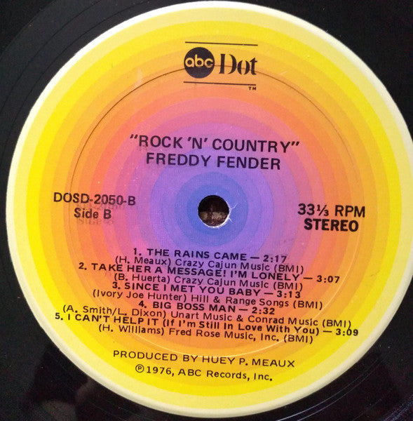 Freddy Fender (2) : Rock 'N' Country (LP, Album)