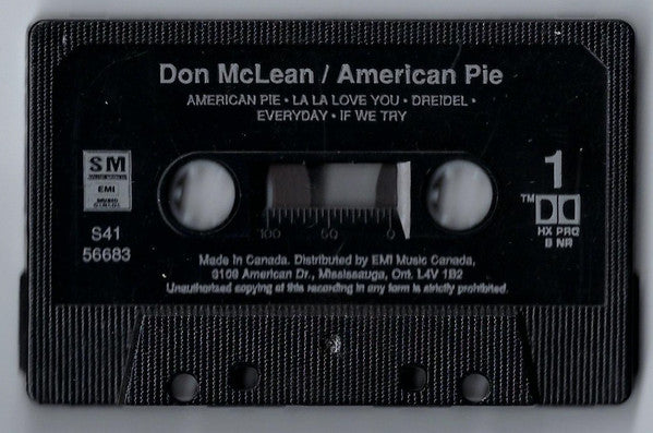 Don McLean : American Pie (Cass, Comp, Dol)