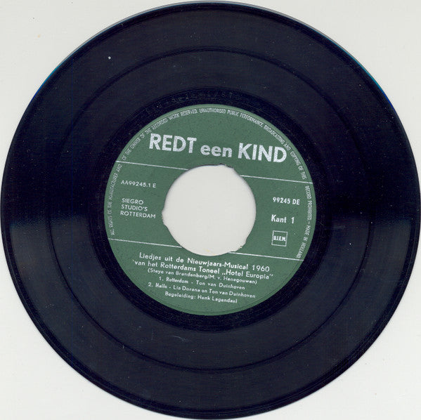 Various : Redt Een Kind (7", EP)