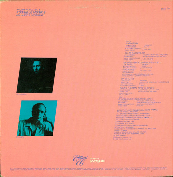 Jon Hassell / Brian Eno : Fourth World Vol. 1 - Possible Musics (LP, Album)