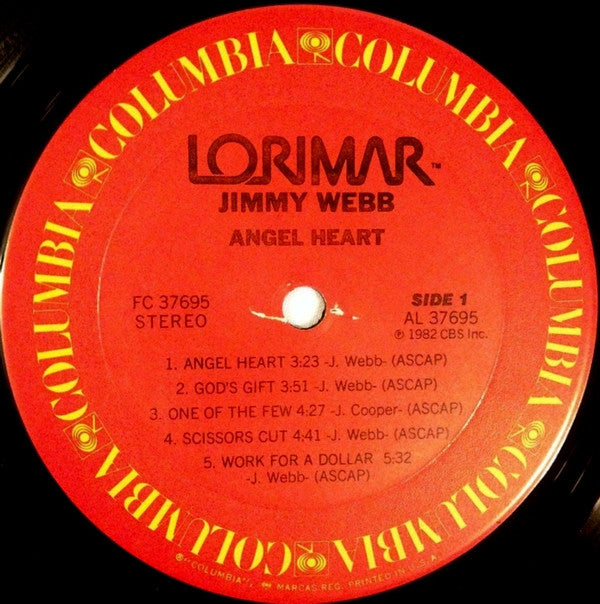 Jimmy Webb : Angel Heart (LP, Album, Pit)