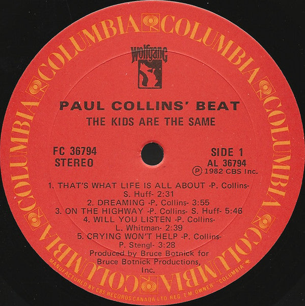 Paul Collins' Beat : The Kids Are The Same (LP, Album)