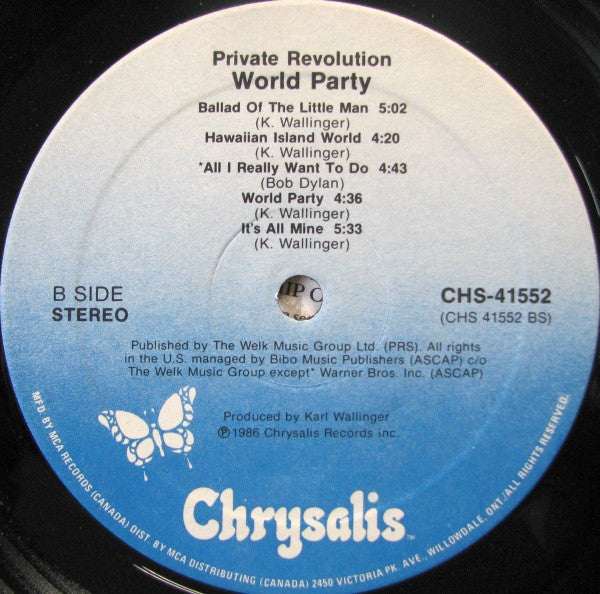 World Party : Private Revolution (LP, Album)