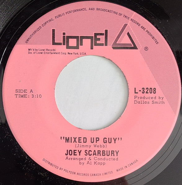 Joey Scarbury : Mixed Up Guy / Loved You Darlin' From The Very Start (7")