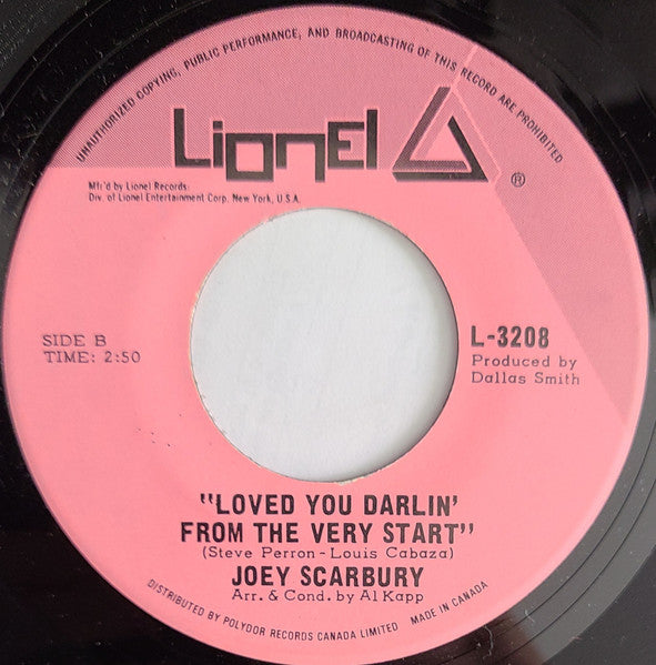 Joey Scarbury : Mixed Up Guy / Loved You Darlin' From The Very Start (7")