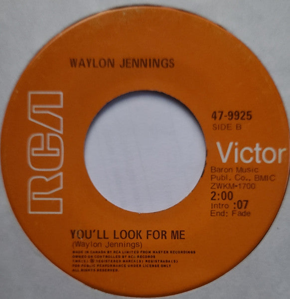Waylon Jennings : (Don't Let The Sun Set On You) Tulsa / You'll Look For Me (7", Single)