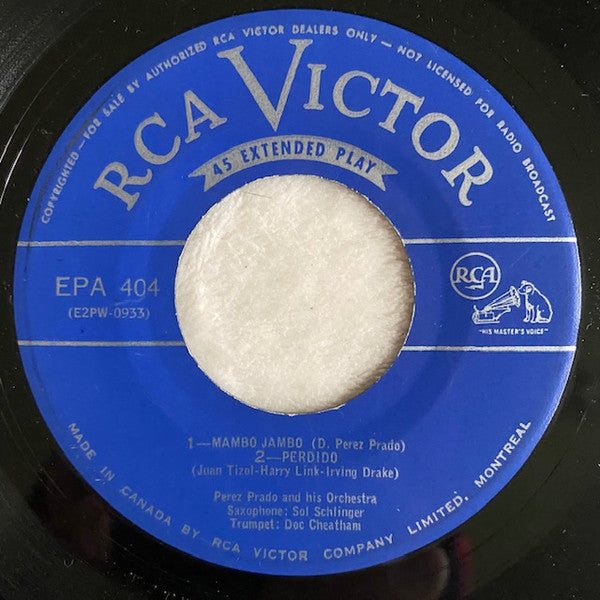 Perez Prado And His Orchestra : Mambo By The King (7", EP)