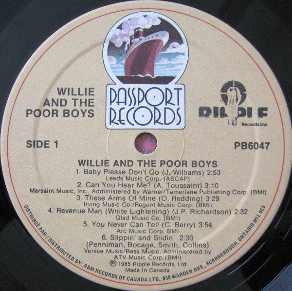 Willie And The Poor Boys : Willie And The Poor Boys (LP, Album)