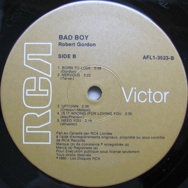 Robert Gordon (2) : Bad Boy (LP, Album)