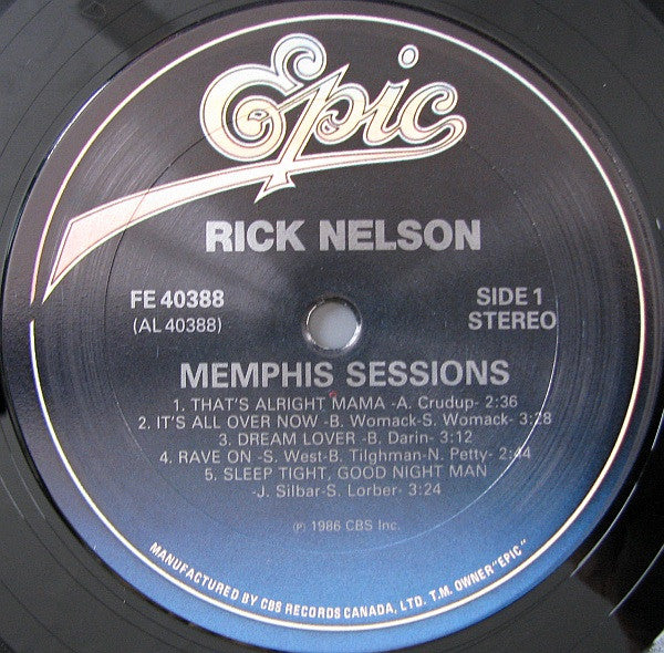 Rick Nelson* : Memphis Sessions (LP, Album)