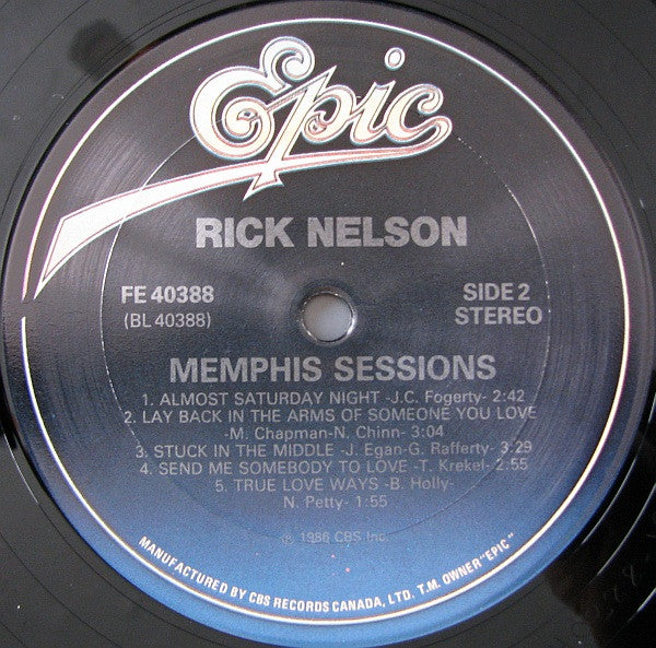 Rick Nelson* : Memphis Sessions (LP, Album)