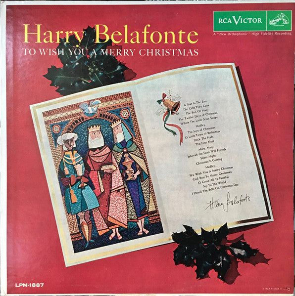 Harry Belafonte : To Wish You A Merry Christmas (LP, Album, Mono)
