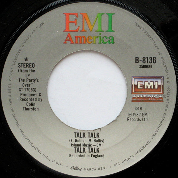 Talk Talk : Talk Talk (7", Single, Jac)