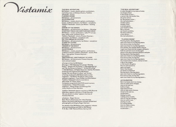 Bill Nelson : Vistamix (LP, Comp)