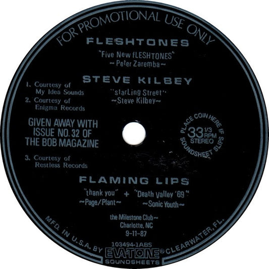 Fleshtones* / Steve Kilbey / Flaming Lips* : Five New Fleshtones / Starling Street / Thank You / Death Valley '69 (Flexi, 7", Promo)