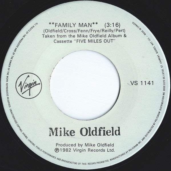 Mike Oldfield : Family Man (7", Single, Don)