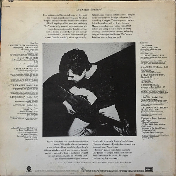 Leo Kottke : Mudlark (LP, Album)