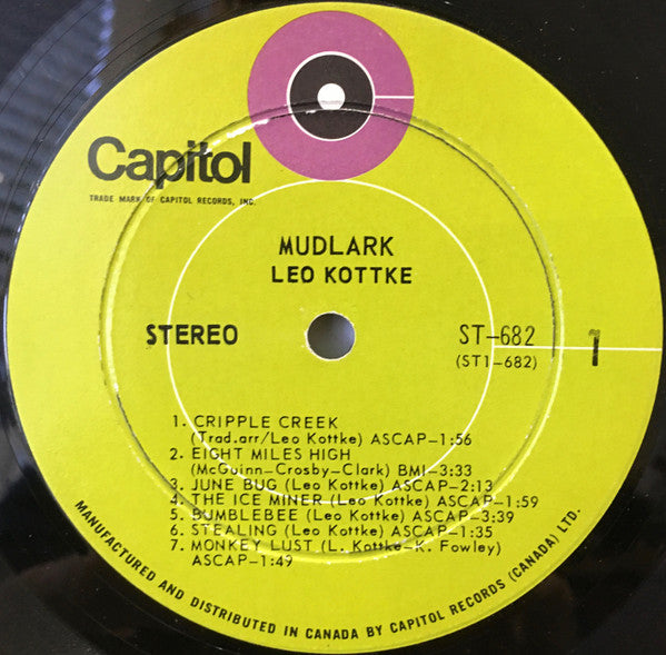 Leo Kottke : Mudlark (LP, Album)
