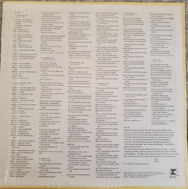 Jimmy Webb : Letters (LP, Album, Pit)