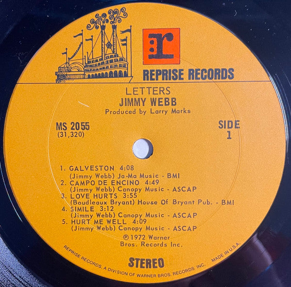 Jimmy Webb : Letters (LP, Album, Pit)