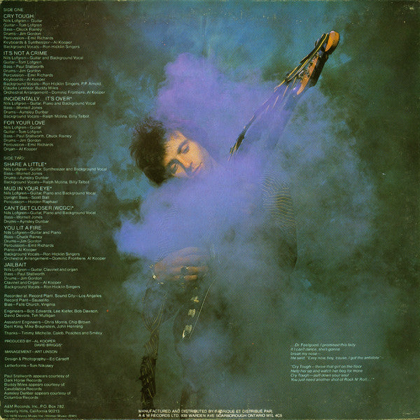 Nils Lofgren : Cry Tough (LP, Album)