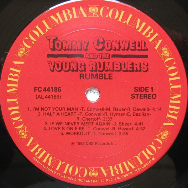 Tommy Conwell And The Young Rumblers : Rumble (LP, Album)
