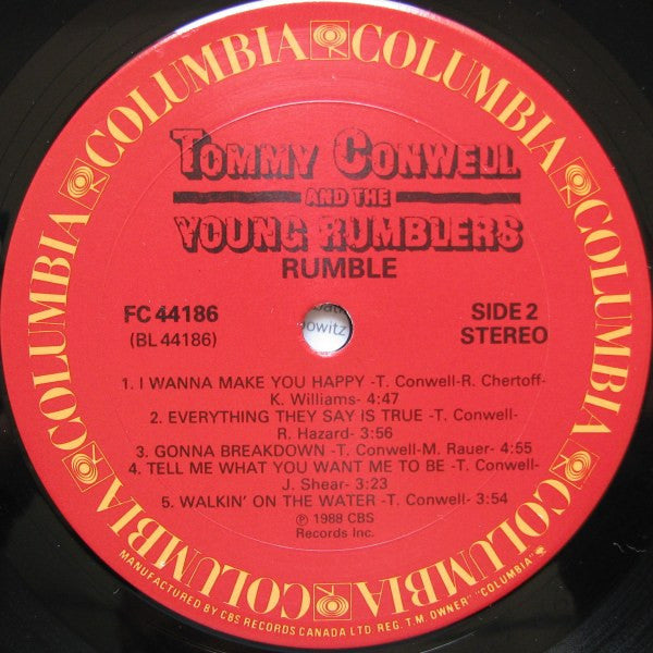 Tommy Conwell And The Young Rumblers : Rumble (LP, Album)