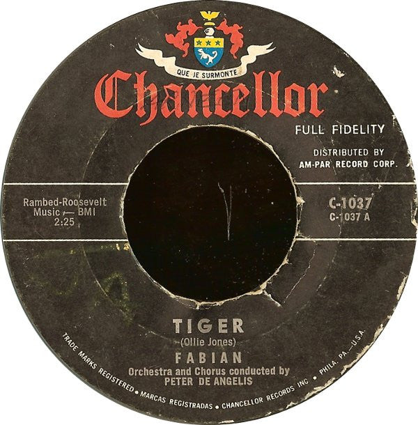 Fabian (6) : Tiger / Mighty Cold (To A Warm Warm Heart) (7")