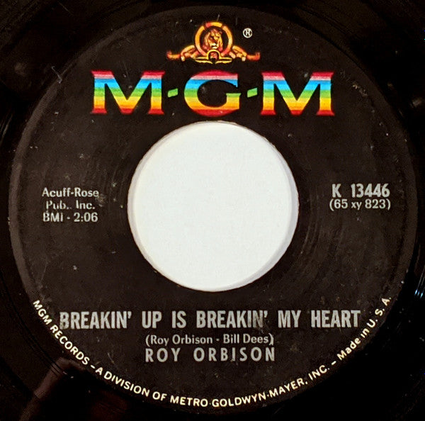 Roy Orbison : Breakin' Up Is Breakin' My Heart / Wait (7")