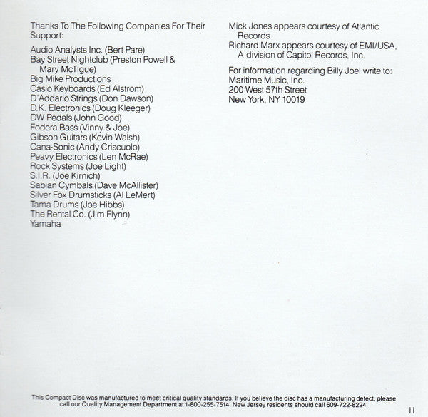 Billy Joel : Storm Front (CD, Album, Club)