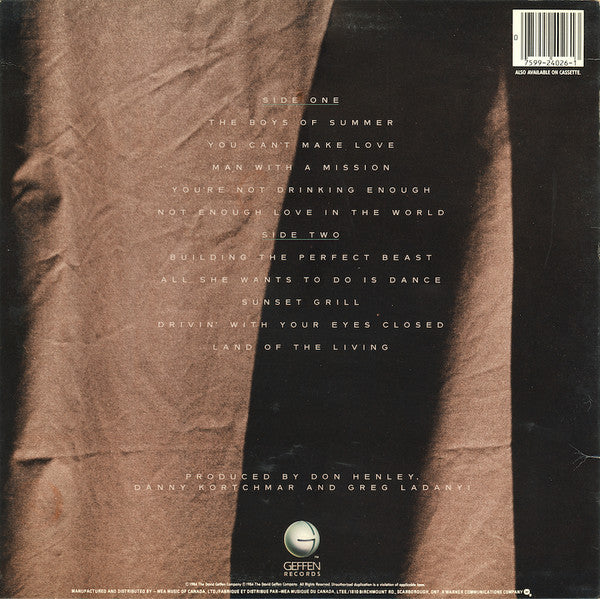 Don Henley : Building The Perfect Beast (LP, Album)