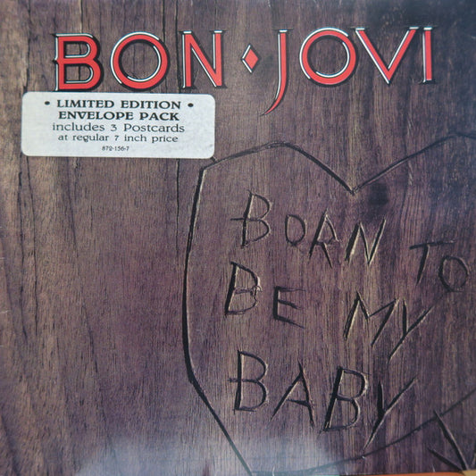 Bon Jovi : Born To Be My Baby (7", Ltd, Env)