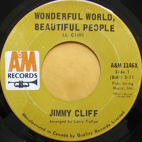 Jimmy Cliff : Wonderful World, Beautiful People (7", Single)