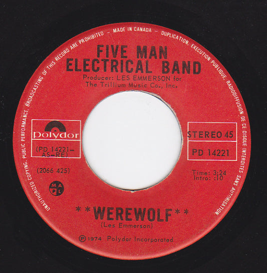 Five Man Electrical Band : Werewolf (7", Single)