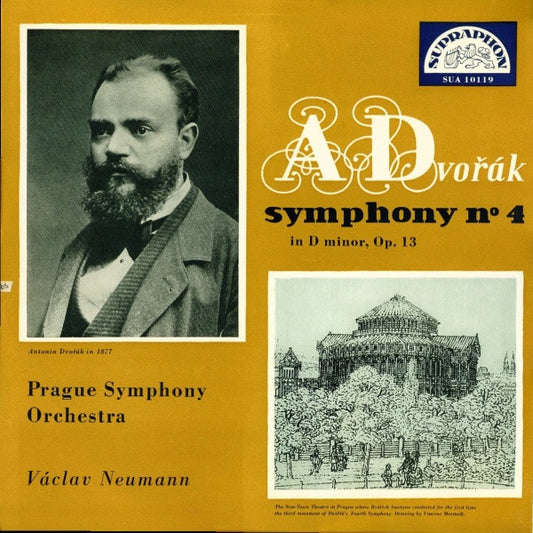 Antonín Dvořák, The Prague Symphony Orchestra, Václav Neumann : Symphony No. 4 In D Minor, Op. 13 (LP, Mono)