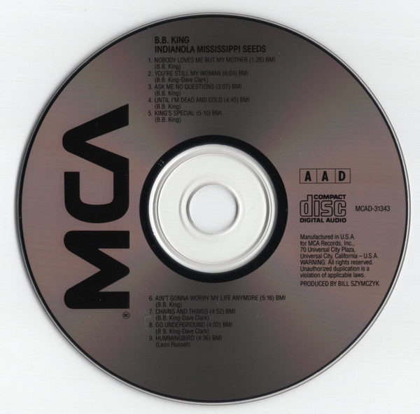 B.B. King : Indianola Mississippi Seeds (CD, Album, RE, JVC)